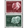 2 عدد  تمبر برندگان جایزه نوبل 1906 - سوئد 1966