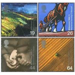 4 عدد تمبر کشاورزان - انگلیس 1999 ارزش اسمی 1.5 پوند