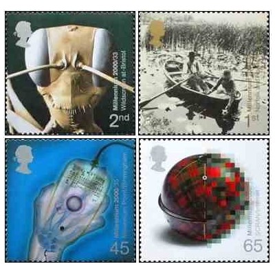 4 عدد تمبر ذهن و ماده - انگلیس 2000 ارزش اسمی 1.5 پوند