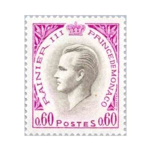 1 عدد تمبر سری پستی - شاهزاده رینیر سوم - 0.6Fr - موناکو 1971 قیمت 1.6 دلار
