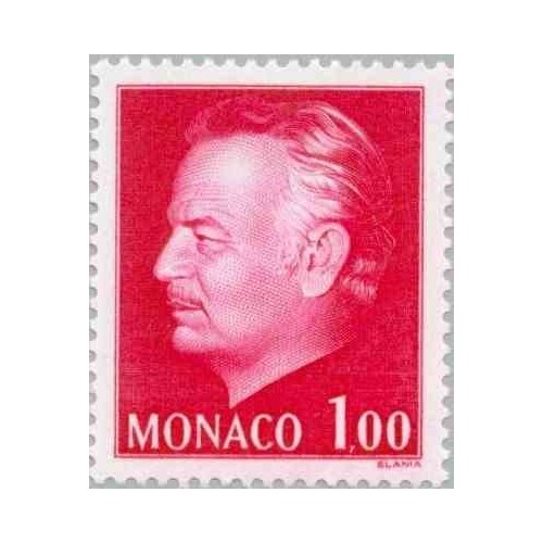 1 عدد تمبر سری پستی - شاهزاده رینیر سوم - 1Fr - موناکو 1977 1 عدد تمبر سری پستی - شاهزاده رینیر سوم - 1Fr - موناکو 1977