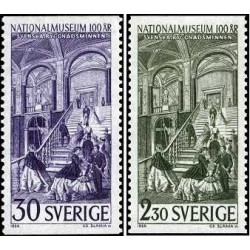 2 عدد  تمبر گالری هنر ملی - سوئد 1966