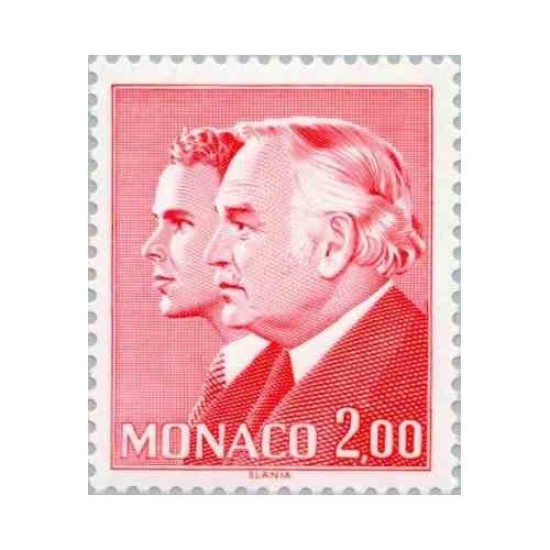1 عدد تمبر سری پستی - پادشاه رینیر سوم و شاهزاده آلبرت - 2Fr - موناکو 1983