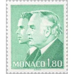 1 عدد تمبر سری پستی - پادشاه رینیر سوم و شاهزاده آلبرت - 1.8Fr - موناکو 1985