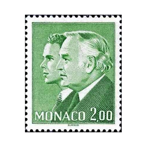 1 عدد تمبر سری پستی - پادشاه رینیر سوم و شاهزاده آلبرت - 2Fr - موناکو 1987 1 عدد تمبر سری پستی - پادشاه رینیر سوم و شاهزاده آلبرت - 2Fr - موناکو 1987