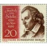 1 عدد تمبر یادبود فردریش فون شیلر - نویسنده و شاعر - برلین آلمان 1959