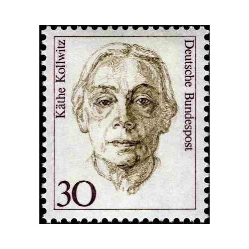 1 عدد تمبر سری پستی زنان نامدار - کتی کولویتز - 30pfg  - جمهوری فدرال آلمان 1991