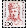 1 عدد تمبر سری پستی زنان نامدار - برتا فون ساتنر - 200pfg  - جمهوری فدرال آلمان 1991