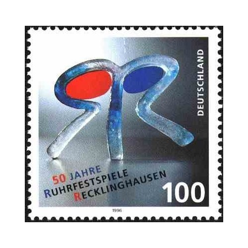 1 عدد تمبر نمایش پنجاهمین سالگرد جشنواره روهر در رکلینگهاوزن - جمهوری فدرال آلمان 1996