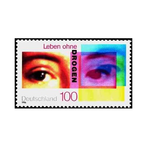 1 عدد تمبر مبارزه با سوء مصرف دارو  - جمهوری فدرال آلمان 1996