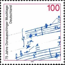 1 عدد تمبر هفتاد و پنجمین سالگرد جشنواره موسیقی دوناشینگر - جمهوری فدرال آلمان 1996