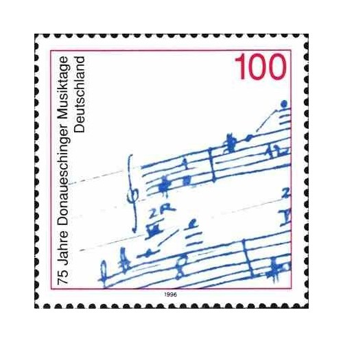 1 عدد تمبر هفتاد و پنجمین سالگرد جشنواره موسیقی دوناشینگر - جمهوری فدرال آلمان 1996