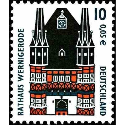 1 عدد تمبر سری پستی - جاهای دیدنی - 30pfg - جمهوری فدرال آلمان 2000