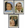 3 عدد تمبر ازدواج سلطنتی - جزایر کوک 1973
