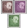 3 عدد  تمبر سری پستی -پادشاه گوستاف ششم آدولف سوئد - ارزش های جدید - سوئد 1961