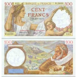اسکناس 100 فرانک - فرانسه 1942 سفارشی