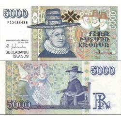 اسکناس 5000 کرون - ایسلند 2001 سفارشی