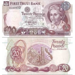اسکناس پلیمر 20 پوند استرلینگ - فرست تراست بانک - ایرلند شمالی 2007 سفارشی