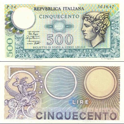 اسکناس 500 لیر - ایتالیا 1979 سفارشی