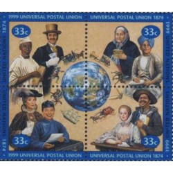 4 عدد  تمبر  صد و بیست و پنجمین سالگرد اتحادیه جهانی پست - نیویورک سازمان ملل 1999
