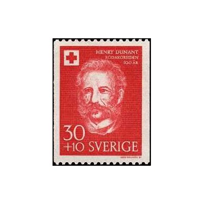 1 عدد  تمبر هانری دونانت - صلیب سرخ - سوئد 1959
