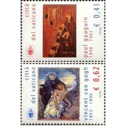 2 عدد تمبر تابلو نقاشی- واتیکان 2003 ارزش اسمی 1.03 یورو