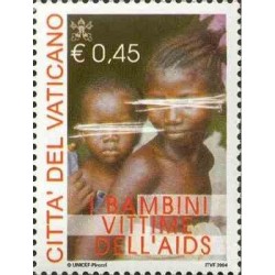 1 عدد تمبر کودکان قربانی ایدز - واتیکان 2004