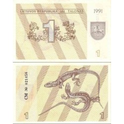 اسکناس 1 تالوناس - لیتوانی 1991 سفارشی