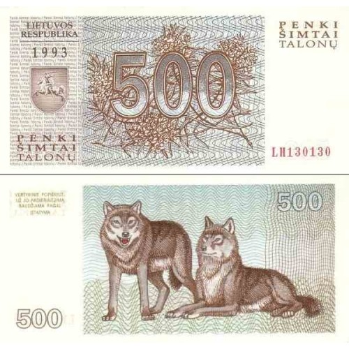 اسکناس 500 تالون - لیتوانی 1993 سفارشی