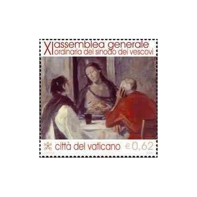 1 عدد تمبر یازدهمین مجمع عمومی اسقفان- واتیکان 2005 ارزش اسمی روی تمبر 0.62 یورو