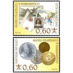 2 عدد تمبر موزه فیلاتلی و سکه شناسی جدید - واتیکان 2007 ارزش اسمی 1.2 یورو