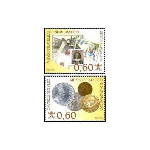 2 عدد تمبر موزه فیلاتلی و سکه شناسی جدید - واتیکان 2007 ارزش اسمی 1.2 یورو 2 عدد تمبر موزه فیلاتلی و سکه شناسی جدید - واتیکان 2007 ارزش اسمی 1.2 یورو