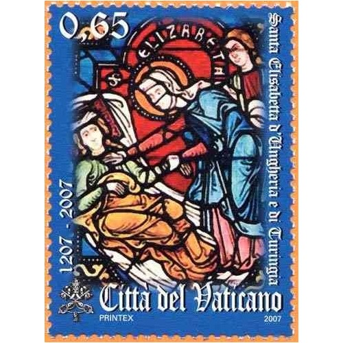 1 عدد تمبر هشتصدمین سالگرد تولد سنت الیزابت دوم مجارستان - واتیکان 2007 ارزش اسمی 0.65 یورو 1 عدد تمبر هشتصدمین سالگرد تولد سنت الیزابت دوم مجارستان - واتیکان 2007 ارزش اسمی 0.65 یورو