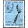 1 عدد تمبر دیدار پاپ بندیکت شانزدهم از سازمان ملل - واتیکان 2008 ارزش اسمی 1.4 یورو