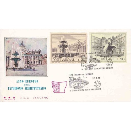 پاکت مهر روز تمبر حفاظت از بناهای تاریخی - واتیکان 1975 پاکت مهر روز تمبر حفاظت از بناهای تاریخی - واتیکان 1975