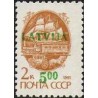 1 عدد  تمبر سری پستی - سورشارژ روی سری پستی شوروی - 5 - لتونی 1992