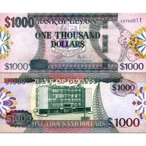 اسکناس 1000 دلار - گویانا 2024 سفارشی اسکناس 1000 دلار - گویانا 2024 سفارشی