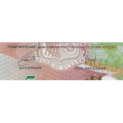 اسکناس پلیمر 2000 دلار - یادبود 55مین سالگرد استقلال - گویانا 2022