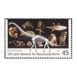 1 عدد  تمبر دویستمین سالگرد موزه تاریخ طبیعی - برلین - جمهوری فدرال آلمان 2010