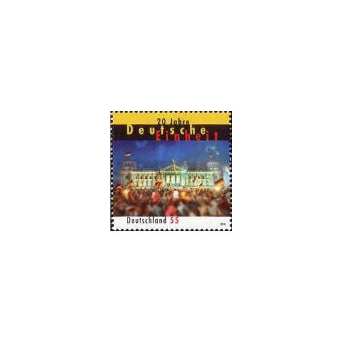 1 عدد  تمبر بیستمین سالگرد اتحاد آلمان - جمهوری فدرال آلمان 2010