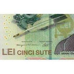 اسکناس پلیمر 500 لی - رومانی 2018 پرفیکس سریال 22 -  سفارشی