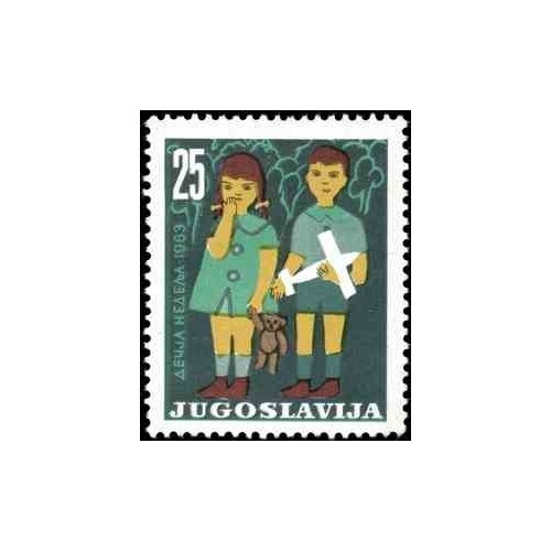 1 عدد تمبر هفته کودکان - یوگوسلاوی 1963 1 عدد تمبر هفته کودکان - یوگوسلاوی 1963