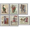 6 عدد تمبر "قرن ها هنر یوگسلاوی"  - یوگوسلاوی 1964