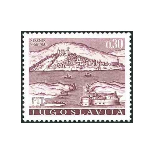 1 عدد تمبر ۹۰۰مین سالگرد شیبنیک - یوگوسلاوی 1966 1 عدد تمبر ۹۰۰مین سالگرد شیبنیک - یوگوسلاوی 1966