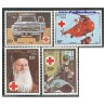 4 عدد تمبر 75 سال صلیب سرخ - بورکینافاسو 1985
