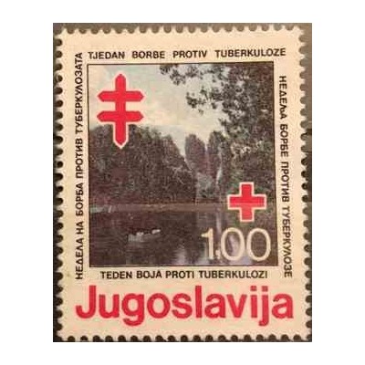 1 عدد تمبر خیریه - مالیات پستی - صلیب سرخ (هفته مبارزه با سل) - یوگوسلاوی 1980