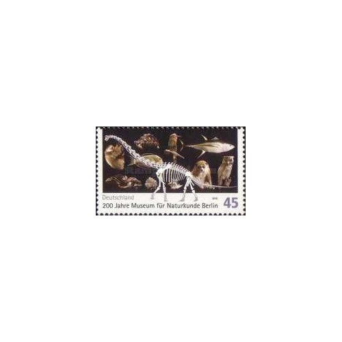 1 عدد  تمبر دویستمین سالگرد موزه تاریخ طبیعی - برلین - جمهوری فدرال آلمان 2010
