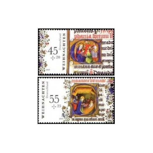 2 عدد  تمبر کریسمس - جمهوری فدرال آلمان 2009