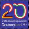 1 عدد  تمبر بیستمین سالگرد گشایش مرز مجارستان و اتریش - جمهوری فدرال آلمان 2009