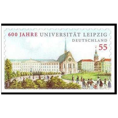 1 عدد  تمبر ششصدمین سالگرد تاسیس دانشگاه لایپزیگ - خودچسب - جمهوری فدرال آلمان 2009